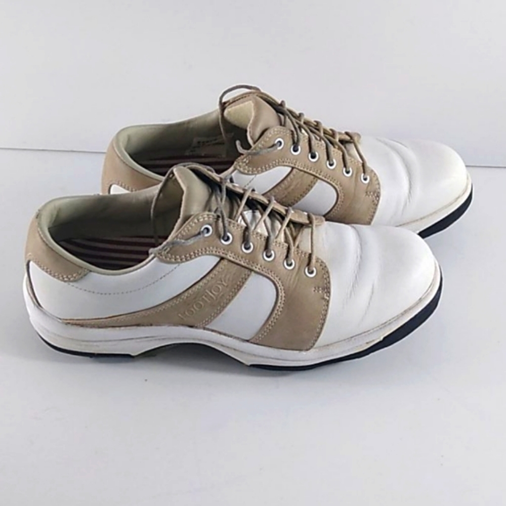 Footjoy Contour Series Golf Shoes White Tan Size 7